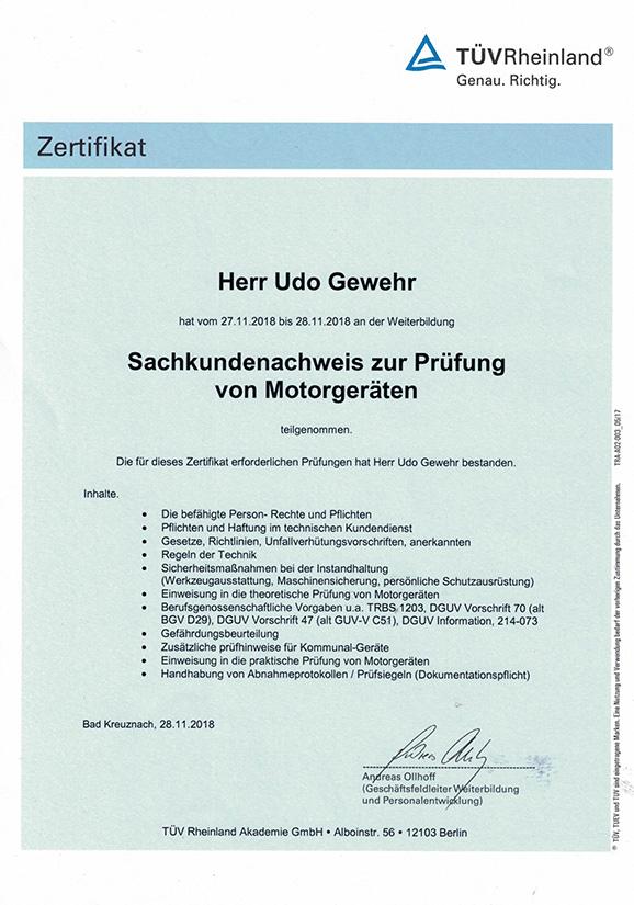 Sachkundenachweis-Motorgeräte